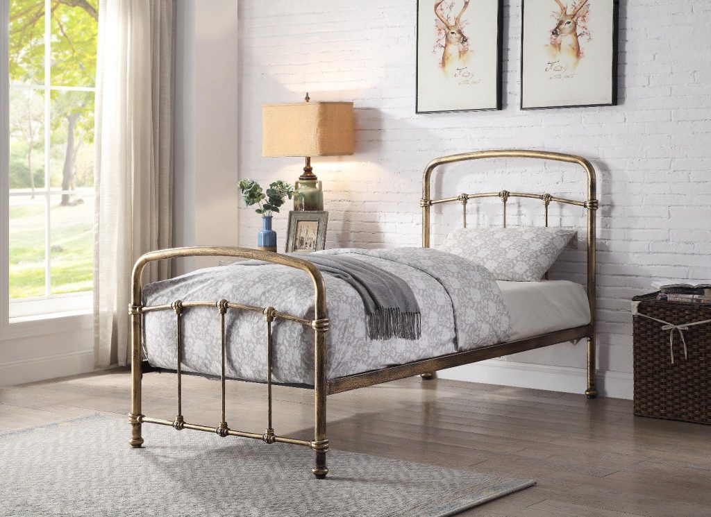 Flintshire Furniture Mostyn Metal Bed Frame-Bronze-Single