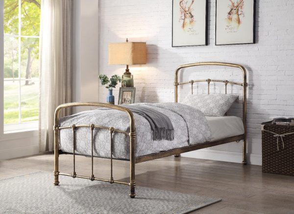 Flintshire Furniture Mostyn Metal Bed Frame Bronze Single | Bed Sava