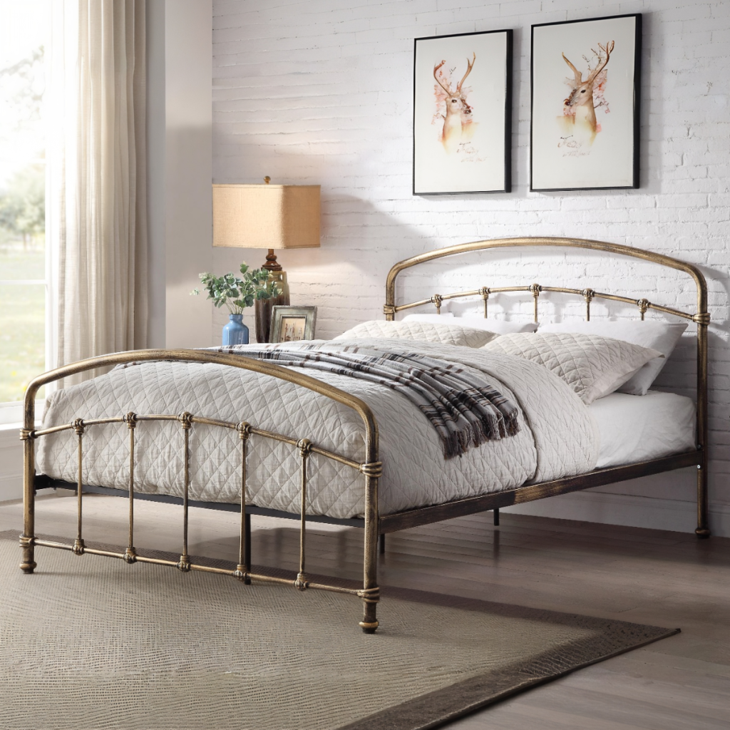 Flintshire Furniture Mostyn Metal Bed Frame-Bronze-Kingsize