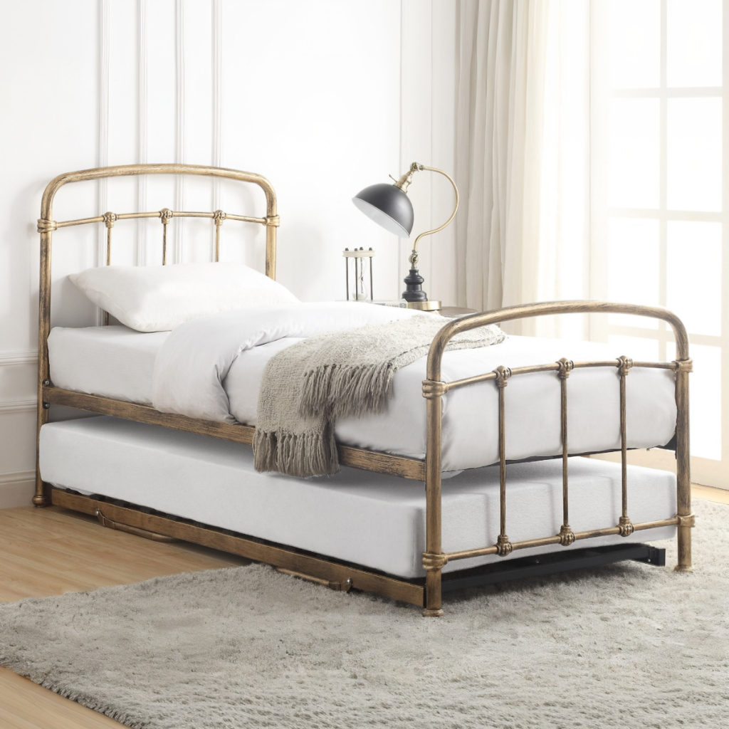Flintshire Furniture Mostyn Antique Bronze Metal Guest Bed