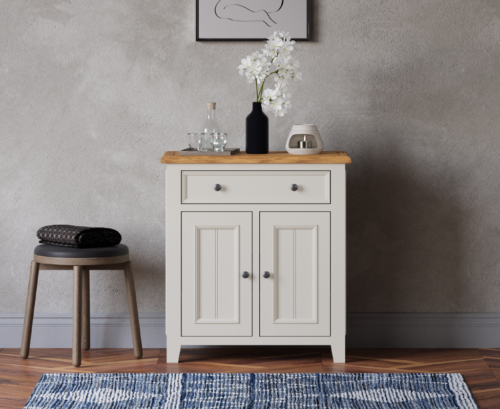 Weymouth Oak and Soft White Painted Hallway Sideboard