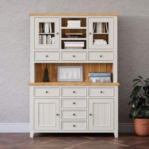 Weymouth Oak and Soft White Painted Large Dresser | Bed Sava