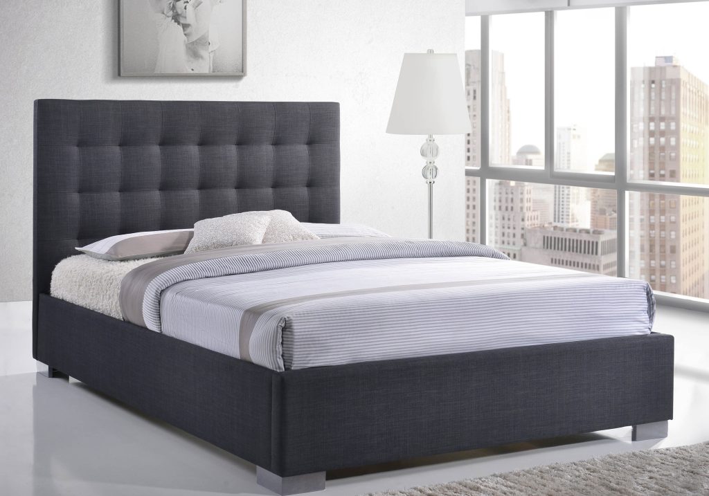 Time Living Nevada Fabric Bed Frame -Grey-Kingsize