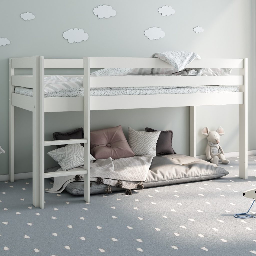Noomi Nora Solid Wood Mid Sleeper White (FSC-Certified)