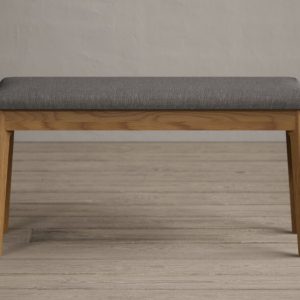 Nordic Grey Linen Bench | Bed Sava
