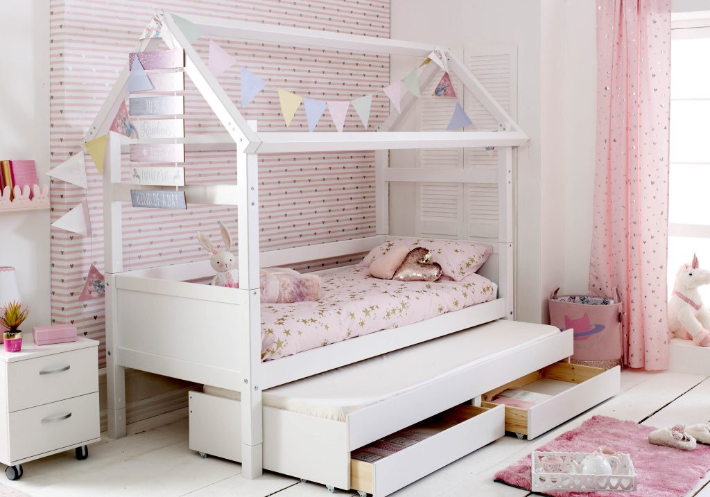 Flexa Nordic Playhouse 2 Bed Frame Flat White