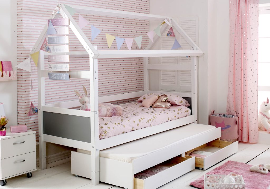 Flexa Nordic Playhouse 2 Bed Frame Grey