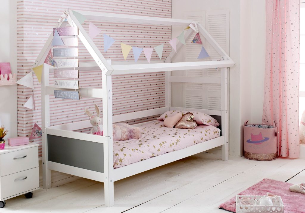 Flexa Nordic Playhouse 1 Bed Frame Grey