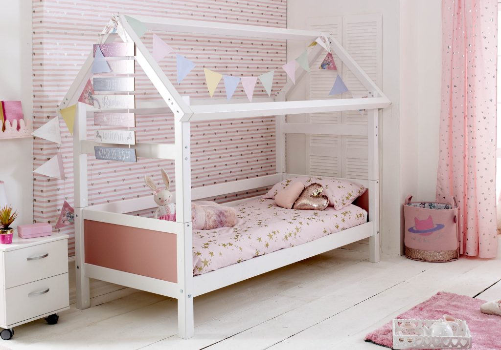 Flexa Nordic Playhouse 1 Bed Frame Rose