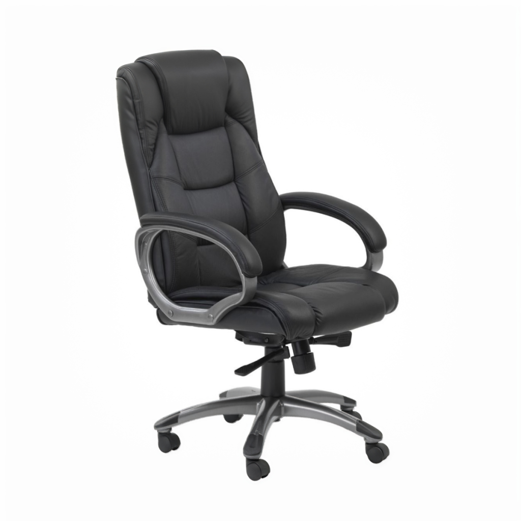 Alphason Northland High Back Leather Office Chair-Black