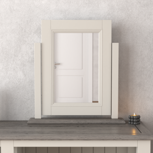 Dartmouth Oak and Soft White Painted Dressing Table Mirror | Bed Sava