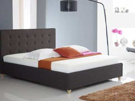 Artisan Fabric Button Bed Frame-Charcoal-Kingsize