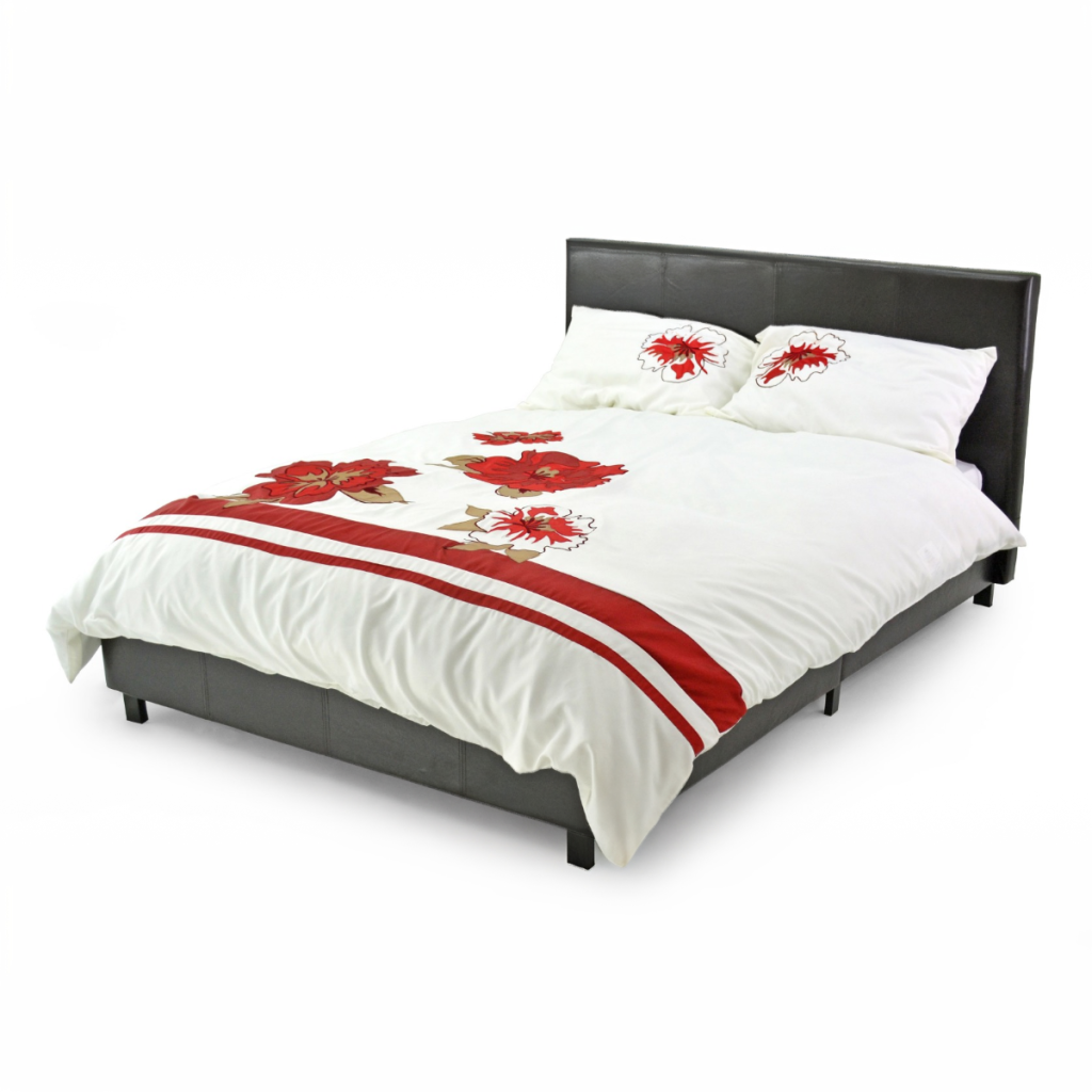 Wholesale Beds New York Faux Leather Bed Frame-Black -Double