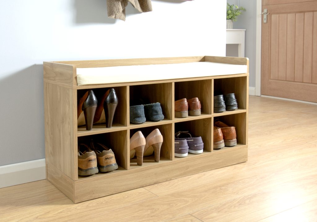 GFW Kempton Shoe Bench -Oak