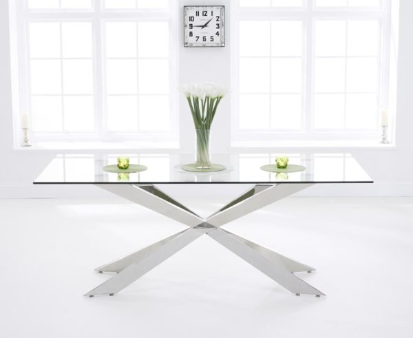 Canova 160cm Glass Dining Table | Bed Sava