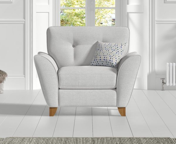 Florin Light Grey Fabric Armchair | Bed Sava