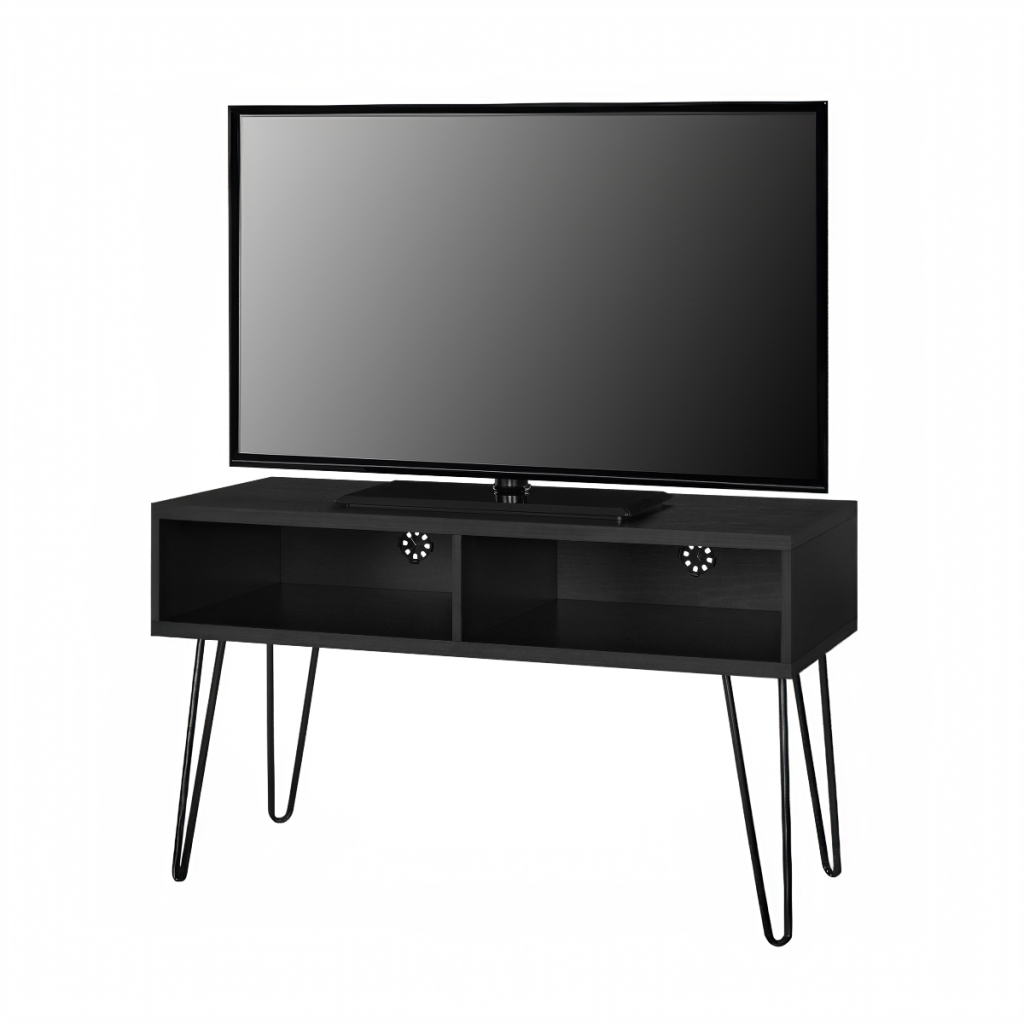 Dorel Owen Retro TV Stand-Black Oak