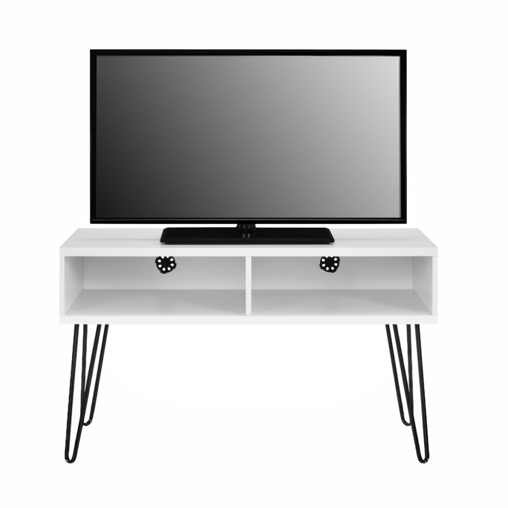 Dorel Owen Retro TV Stand-White
