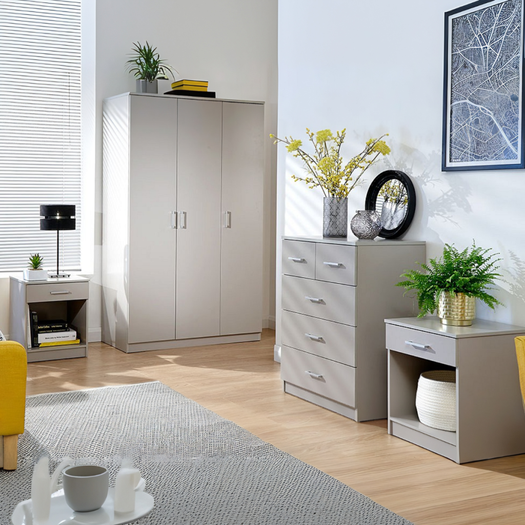 GFW Panama 4 Piece Bedroom Set-Grey