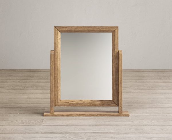 Herringbone Solid Oak Dressing Table Mirror | Bed Sava