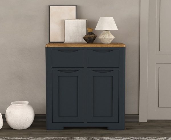 Pembridge Oak and Dark Blue Painted Hallway Sideboard | Bed Sava