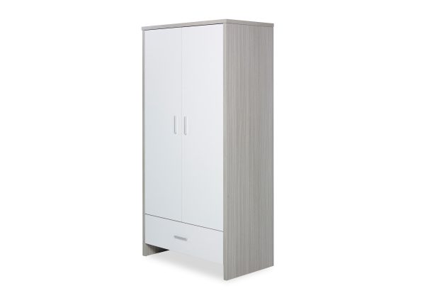Ickle Bubba Pembrey Wardrobe Ash Grey and White | Bed Sava