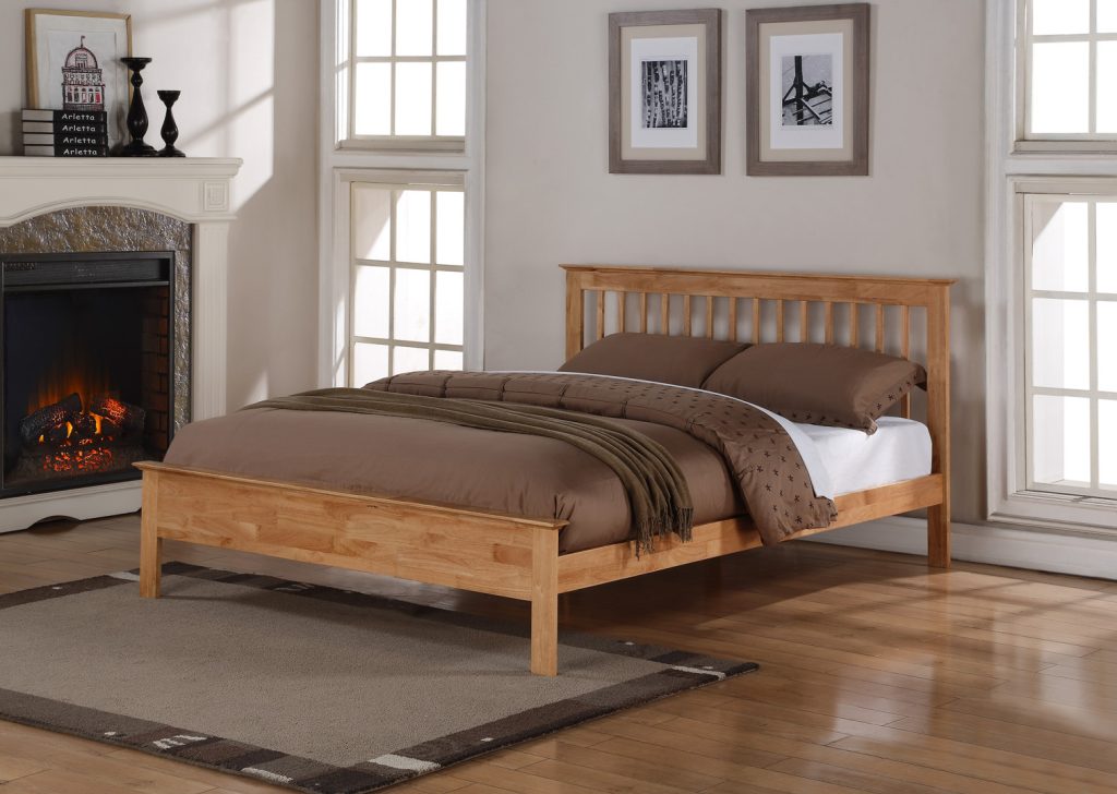 Flintshire Furniture Pentre Hardwood Bed-Oak-Kingsize