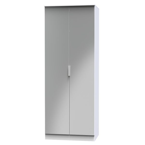 Welcome Furniture Plymouth Tall 2ft6in Plain Robe White Matt | Bed Sava