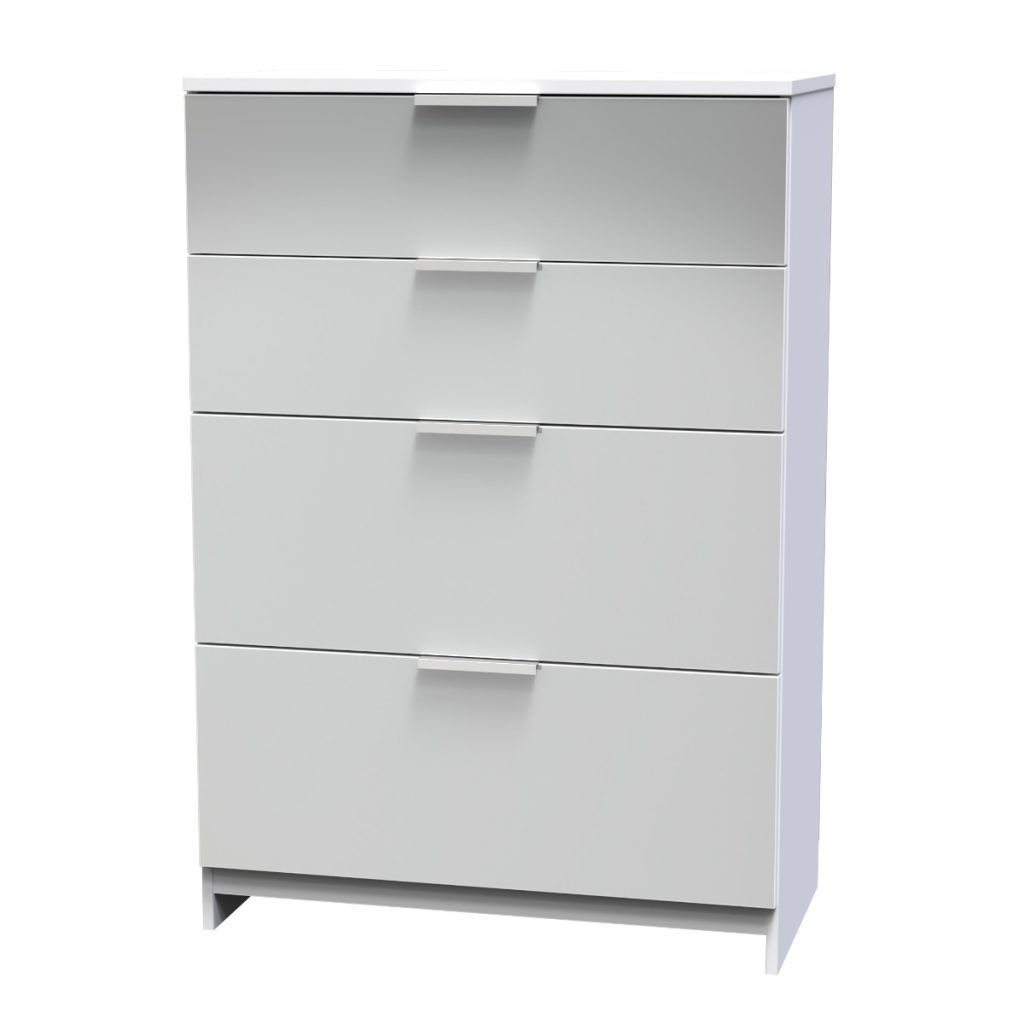 Welcome Furniture Plymouth 4 Drawer Deep Chest White Matt