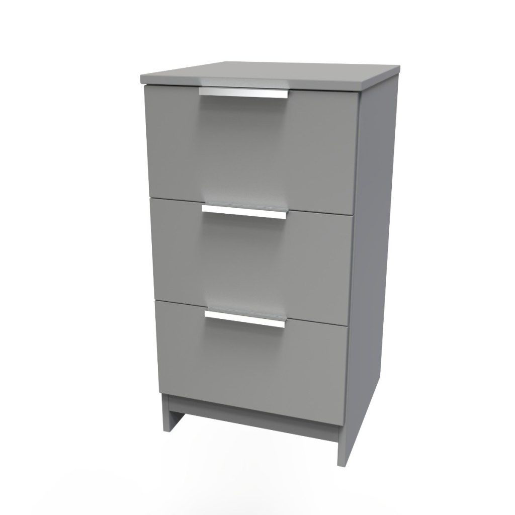 Welcome Furniture Plymouth 3 Drawer Locker Dust Grey