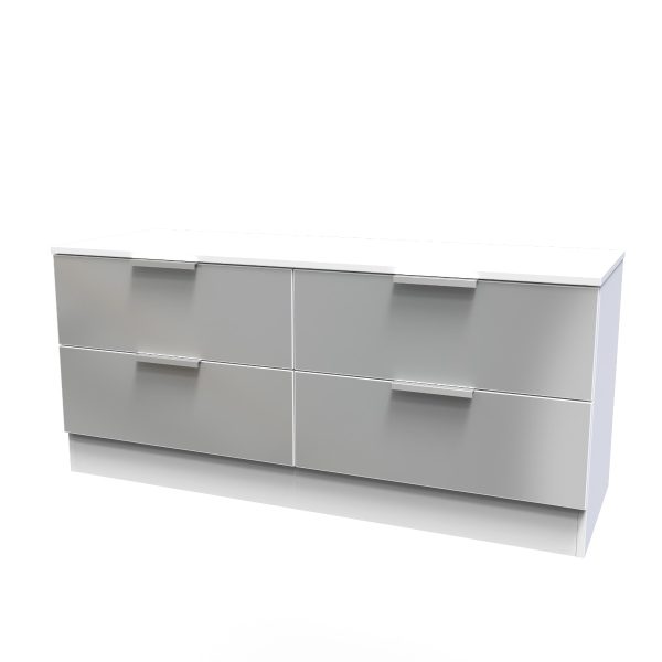 Welcome Furniture Plymouth 4 Drawer Bed Box White Matt | Bed Sava