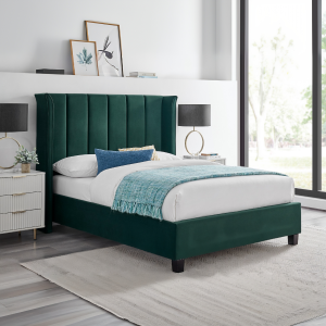 Limelight Polaris Recycle Fabric Bed Frame Emerald Green Kingsize | Bed Sava