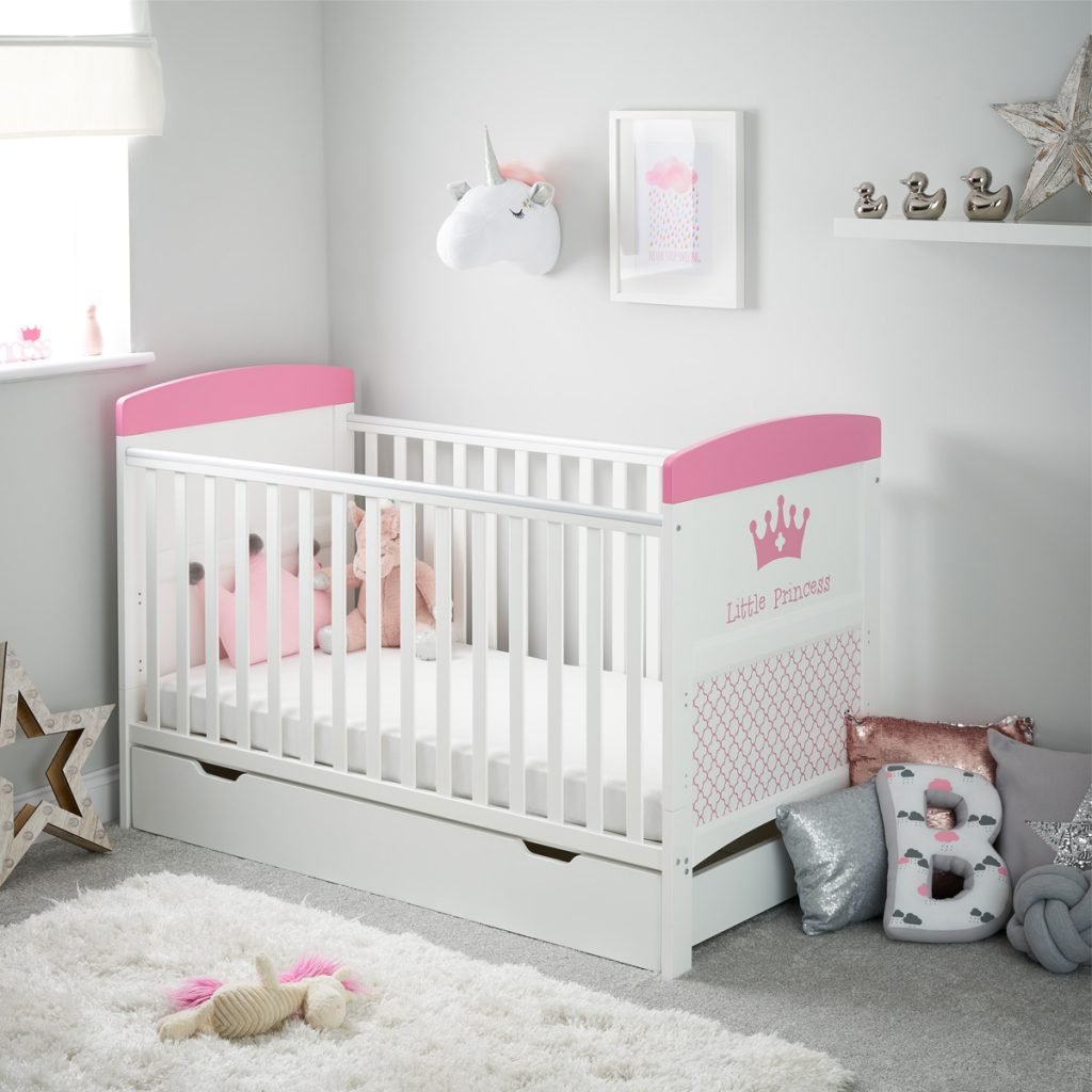 Obaby Grace Inspire Cot Bed & Under Drawer- Little Princess