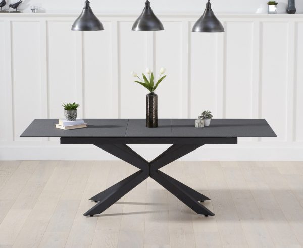 Extending Boston 180cm Grey Stone Dining Table | Bed Sava