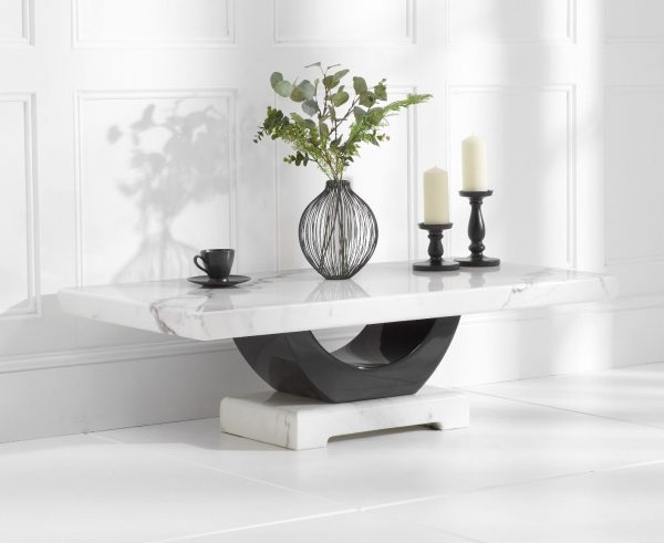 Novara White Marble Coffee Table | Bed Sava