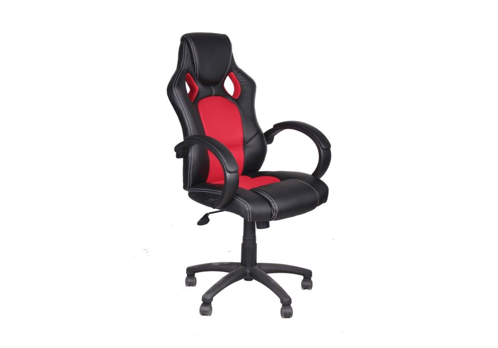 Alphason Daytona Faux Leather Racing Chair-Black and Red