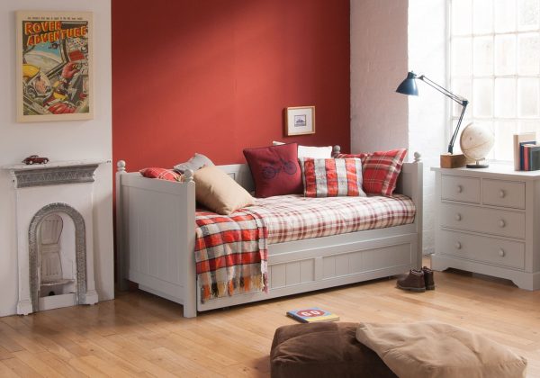 Little Folks Furniture Fargo Day Bed with Trundle Farleigh Grey | Bed Sava