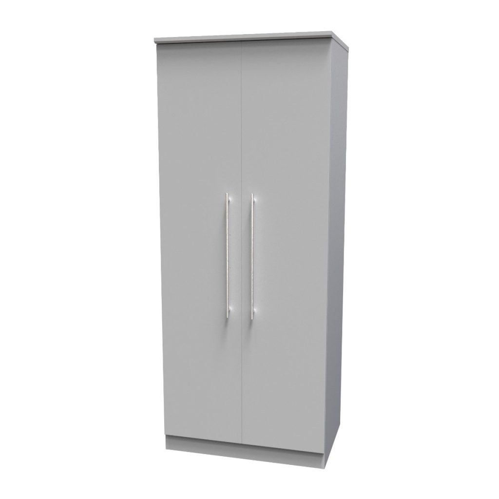 Welcome Furniture Sherwood 2ft6in Plain Robe Grey Matt