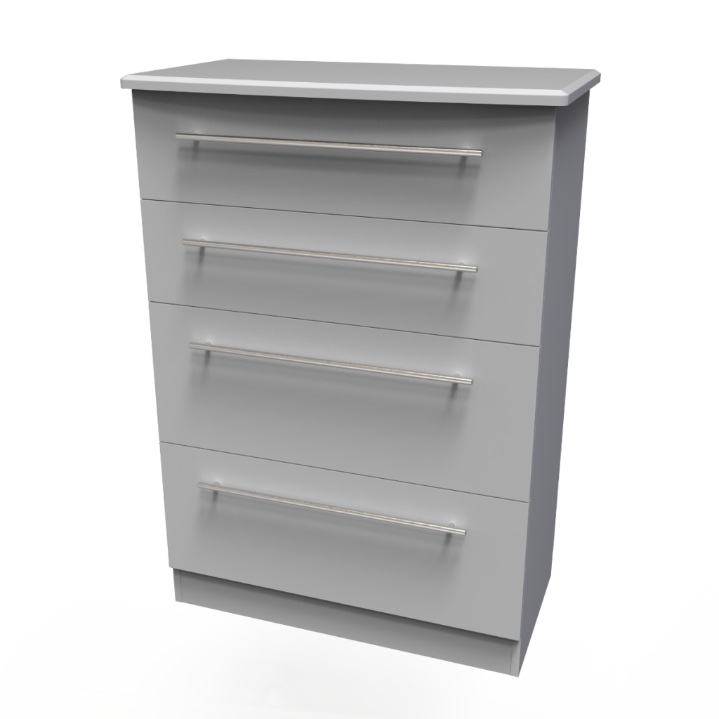 Welcome Furniture Sherwood 4 Drawer Deep Chest Grey Matt