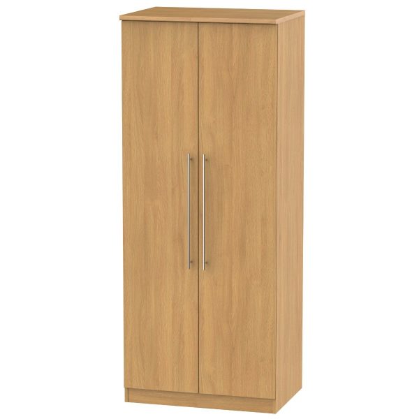 Welcome Furniture Sherwood 2ft6in Plain Robe Modern Oak | Bed Sava