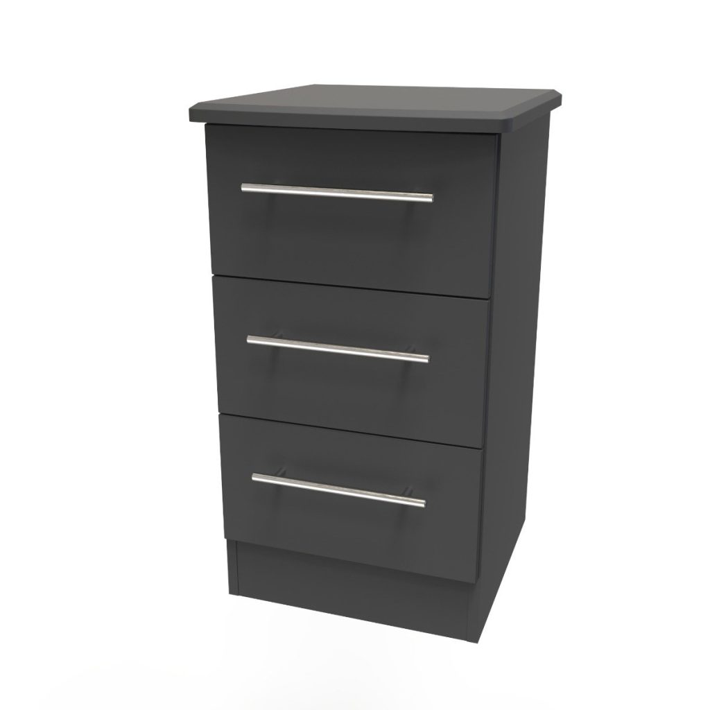 Welcome Furniture Sherwood 3 Drawer Locker Graphite