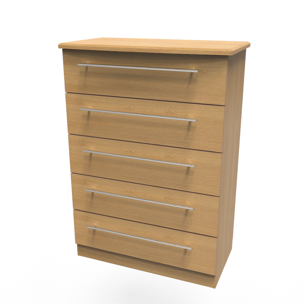 Welcome Furniture Sherwood 5 Drawer Chest Modern Oak