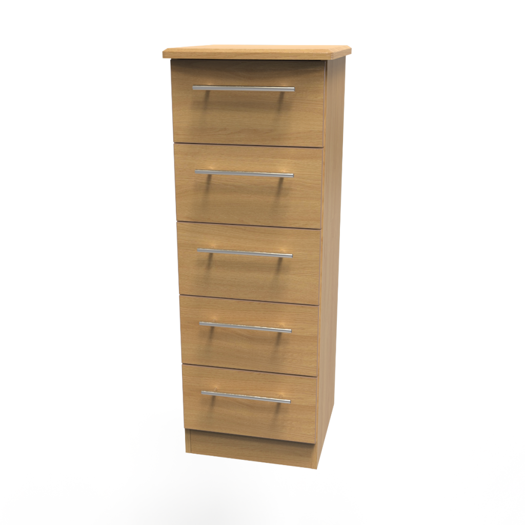 Welcome Furniture Sherwood 5 Drawer Locker Modern Oak