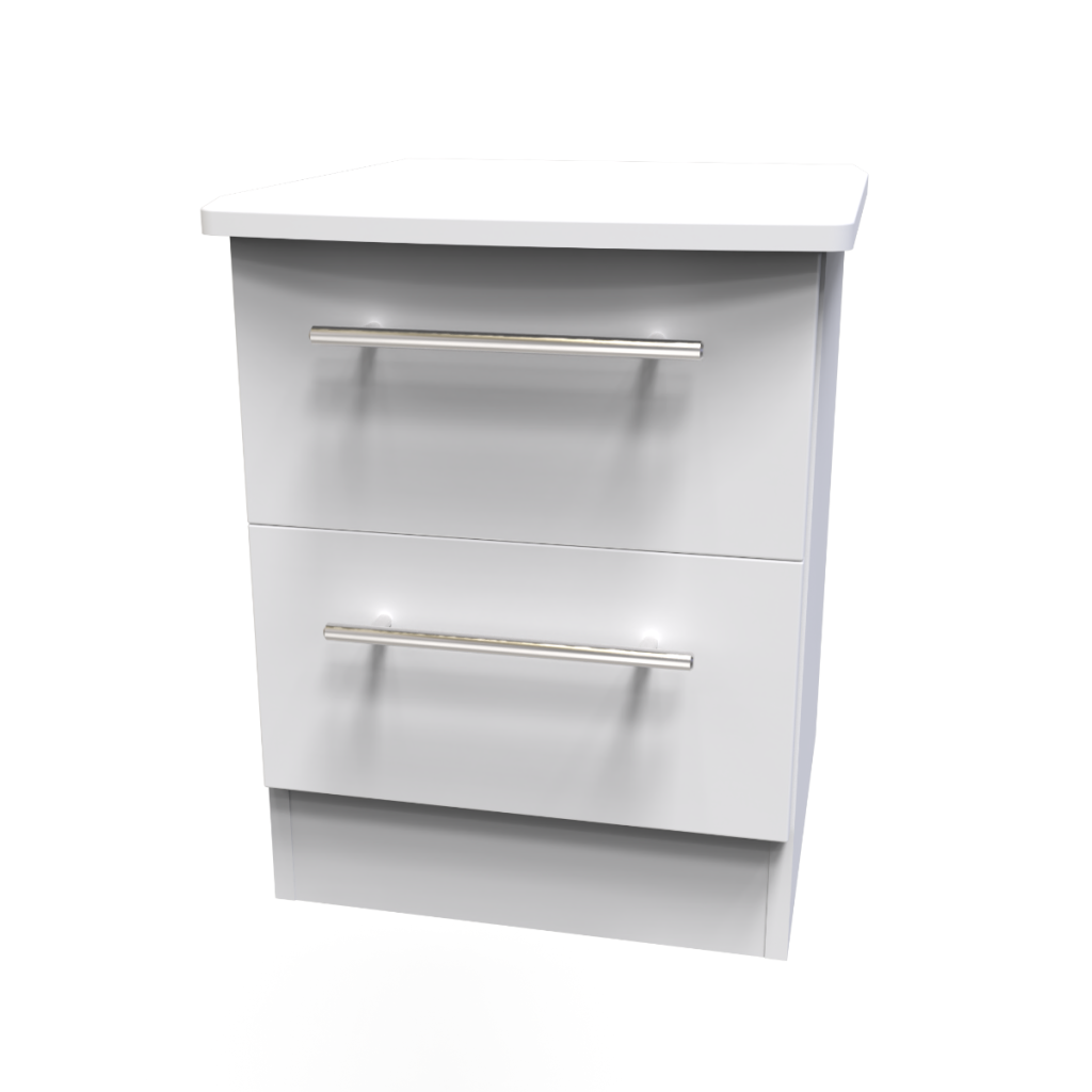 Welcome Furniture Sherwood 2 Drawer Locker Grey Matt