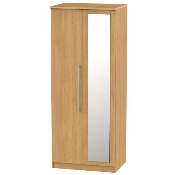 Welcome Furniture Sherwood Wooden 2ft6in Mirror Robe | Bed Sava