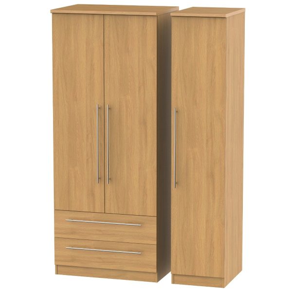 Welcome Furniture Sherwood Triple 2 Drawer Robe | Bed Sava