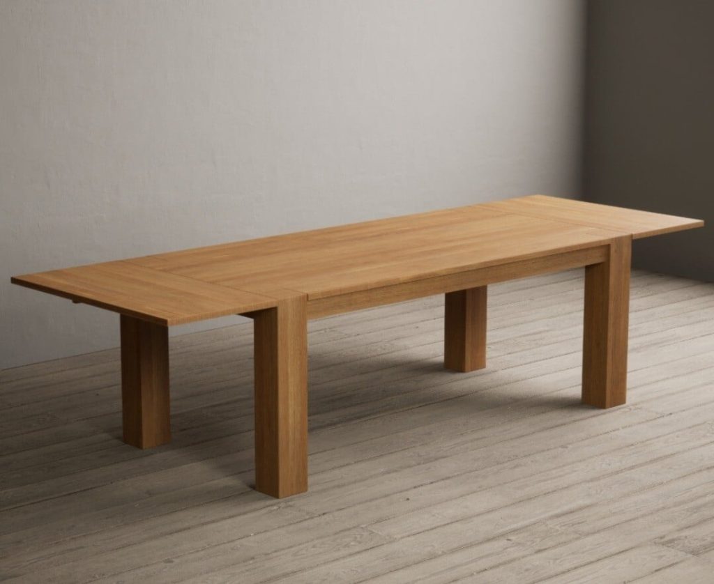Extending Sheringham 200cm Solid Oak Dining Table