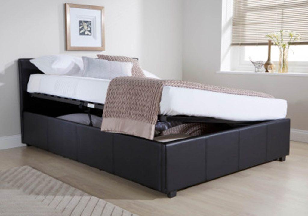 GFW Side Lift Ottoman - Black - Kingsize