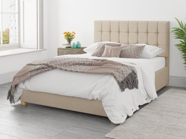 Aspire Sinatra Ottoman Bed Kimiyo Linen Beige  Single | Bed Sava