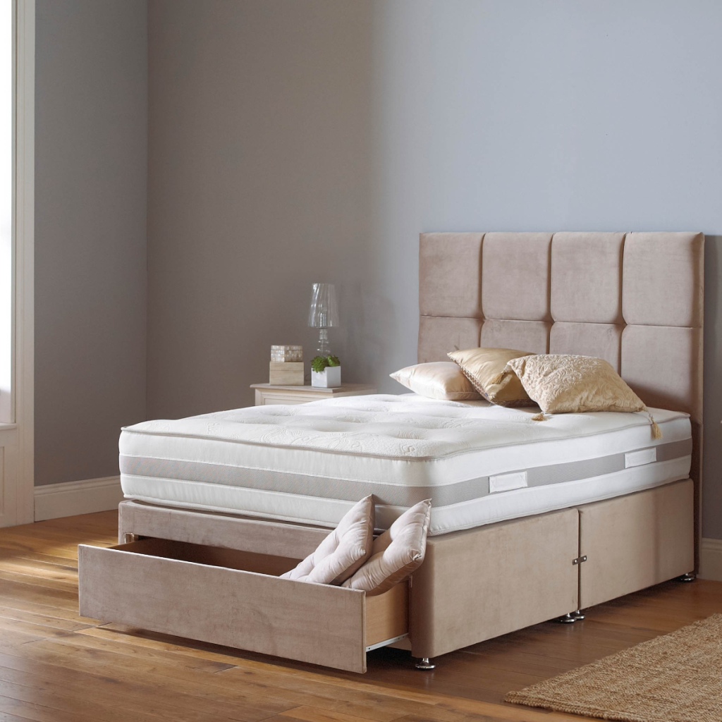 Myer Adams Memory Pocket Silk Divan-Kingsize-No Drawers